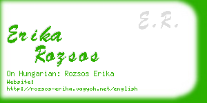 erika rozsos business card